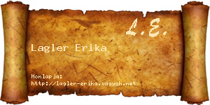 Lagler Erika névjegykártya